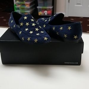 Kenneth Cole blue and gold star loafer size 7.5